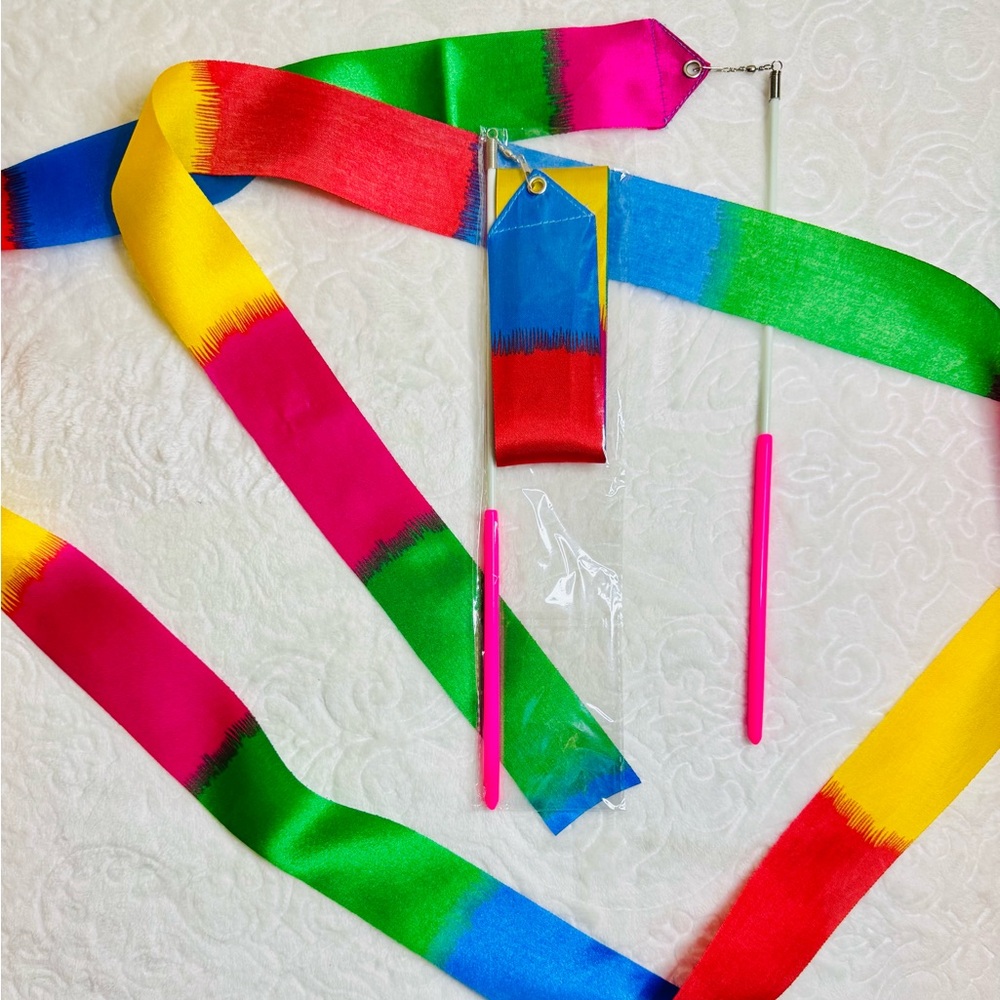 Colorful Ribbon Streamers for Dance, Gymnastics, or Playtime (New in wrapper)